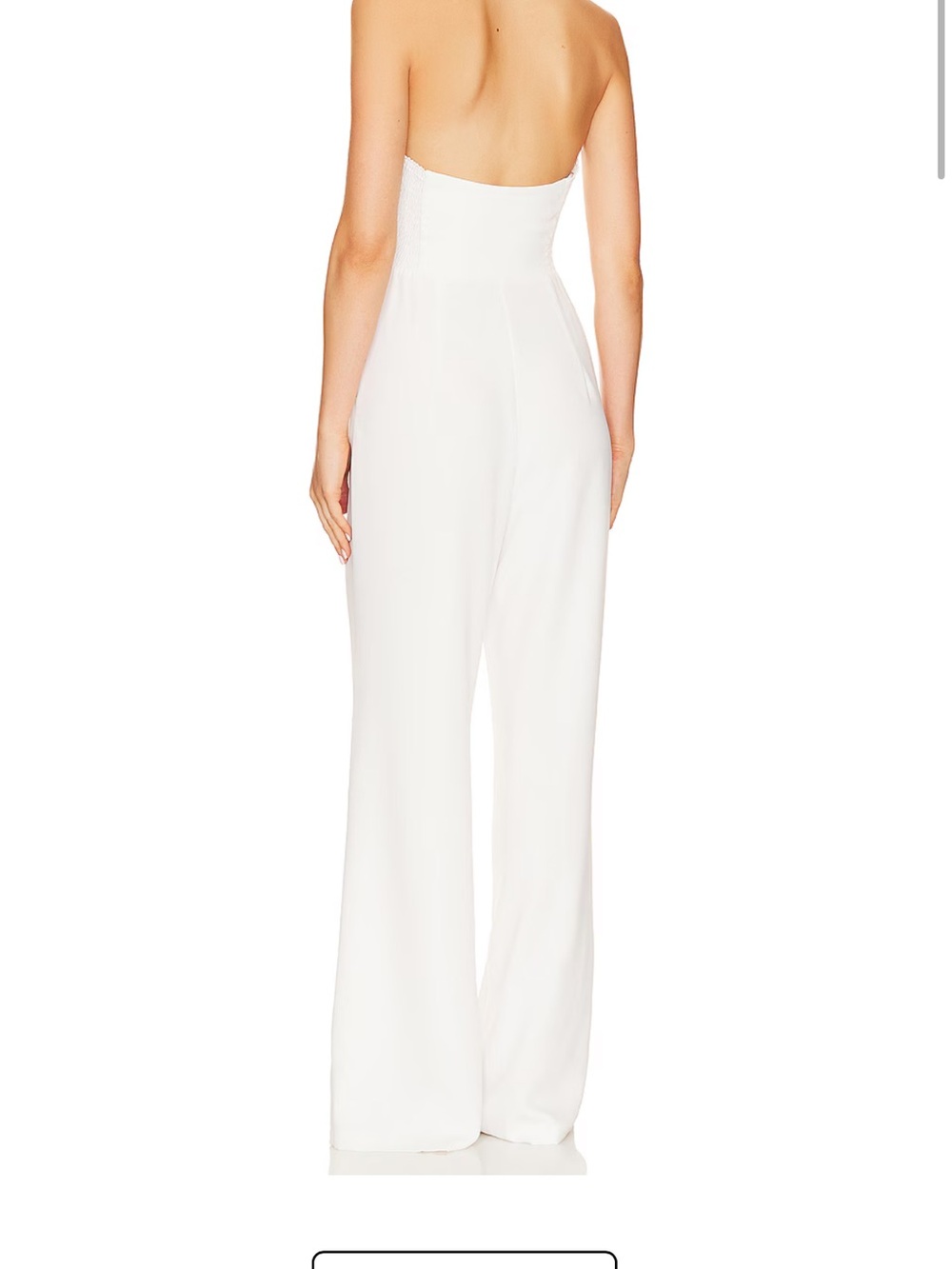 Amanda Uprichard White Halter Wide-Leg Jumpsuit - Picture 3 of 4